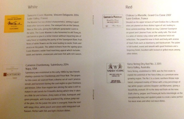 emirates a380 wine list