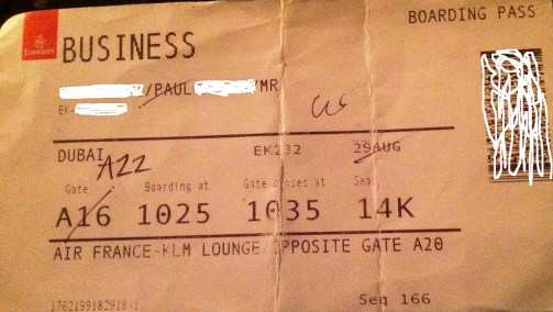emirates business boarding pass