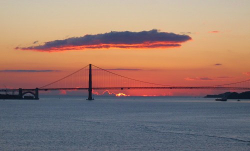 sunset at golden gate