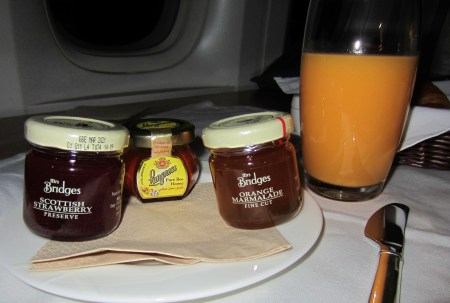 Cathay Pacific Breakfast Service