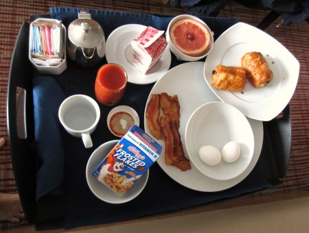 Celebrity room service breakfast