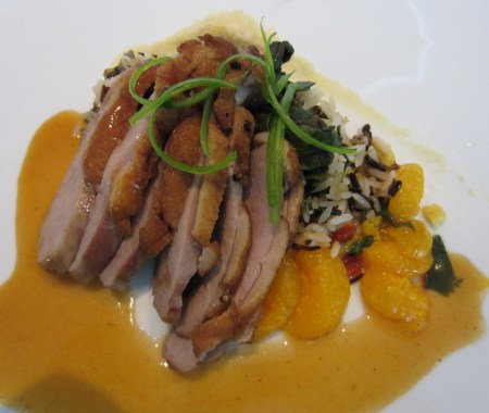 Seared duck with Orange Duck Jus