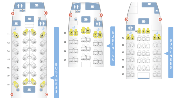 cathay pacific business class configuration